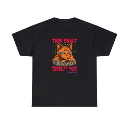 Black Cat Worship Me Tee shirt