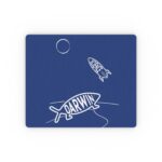 Darwin Fish and Science Rocket - Rectangular Mouse Pad