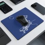 Darwin Fish and Science Rocket - Rectangular Mouse Pad - Image 2