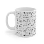 Cat Fun with Science Formulas -  Coffee Mug11oz - Image 2